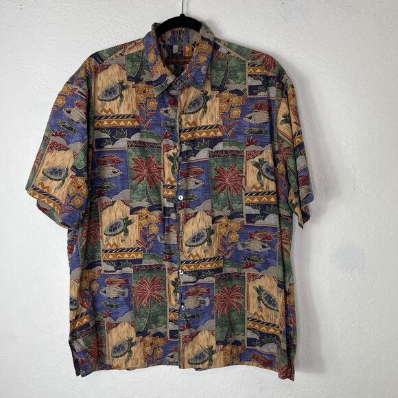 Tori Richard Hawaiian Shirt Size L Vintage, 100% Cotton, Tropical, Summer, U.S.A - Picture 1 of 9